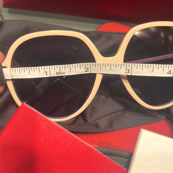 498$ NIB Valentino Garavani SUNGLASSES. Dust pink and blue, rose gold hardware - Picture 15 of 16